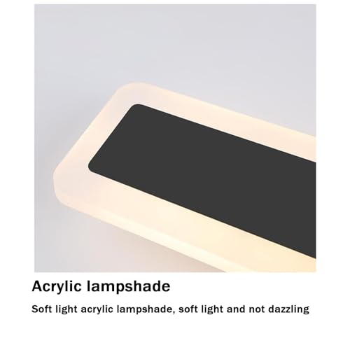 Luces de techo modernas para salón comedor lámpara rectangular con luz regulable de acrílico 3