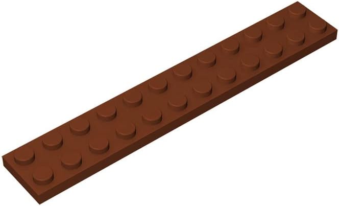 Placa de construcción clásica de 2 x 12 pulgadas, 100 placas marrones a granel, compatible con piezas y piezas Lego 2445, compatible con todas las
