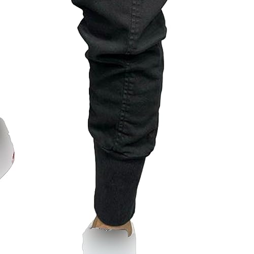 Men's Zipper Pockets Joggers Pants Drawstring Cargo Tapered Sweatpants Hip Hop Slim Fit Casual Track Trousers4