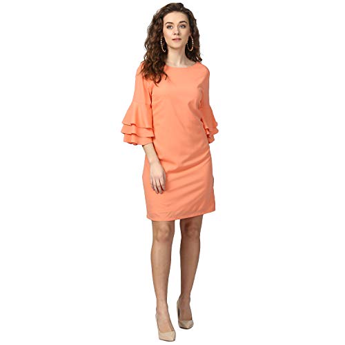 Image of Harpa Round Neck Solid Dress