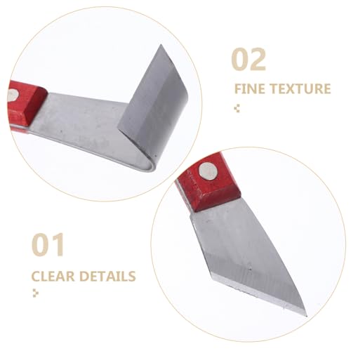 Herramienta para raspar corteza de árbol con mango de madera miniatura 3