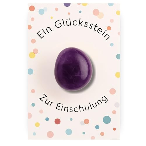 Milaboo® Glücksstein zur Einschulung I Geschenk für das Schulkind 2025 I Kleinigkeiten für die Schultüte (Glücksstein Einschulung)