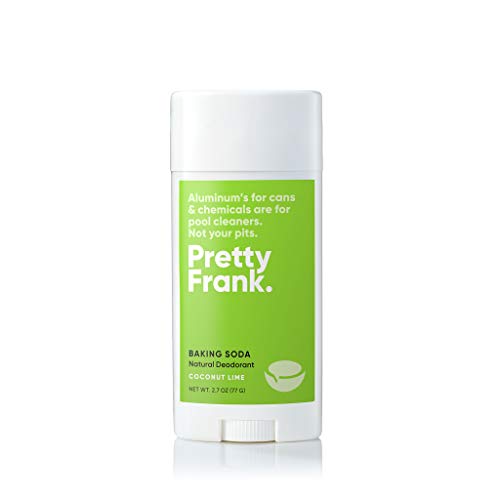 Pretty Frank Natural Deodorant - No Aluminum Deodorant for Women, Men, Teens, & Kids – Paraben Sulfate Free Solid Deodorant Featuring Shea Butter, Coconut Oil, Vitamin E & Baking Soda (Coconut Lime)