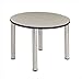 36 in. Round Maple Table & Chrome Post Legs