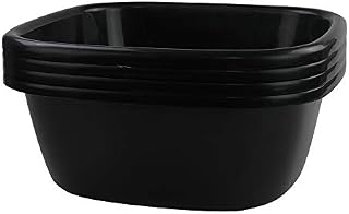 Dehouse Set of 4 Black Small Kitchen Basin, Plastic Washing Up Bowl