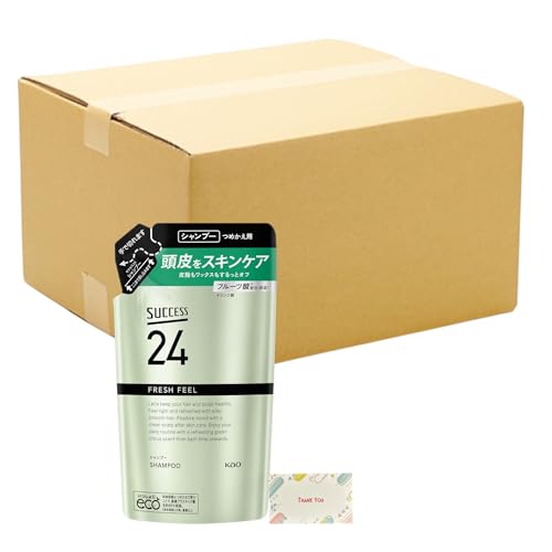 花王 サクセス24 フレッシュフィールシャンプー つめかえ用 320ml 24個セット + Kunutonnオリジナルロゴ入りe おまけ付