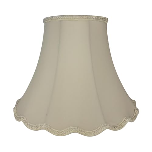 Image of Royal Designs, Inc. Scalloped Bell Designer Lamp Shade, DSO-83-14BG, Beige, 7 x 14 x 11.5