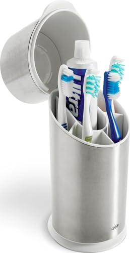 OXO Good Grips Bathroom Toothbrush Holder Set - Stainless Steel