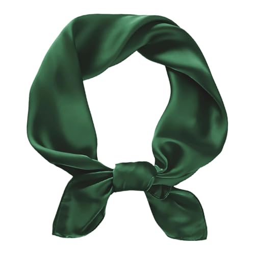 BSBUY Square Satin Silk Scarf Plain Neck Scarf, Lightweight 