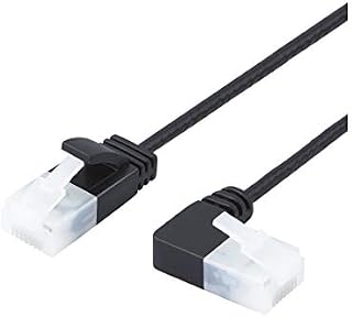 innov8 Ultra Slim Cat6a Ethernet Cable, Right Angle UTP Network Patch Cat 6a Category 6 Cable - (0.5m)