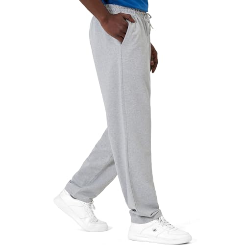 ROSS CAMP Jogginghose Herren – Sporthose Lang Baumwolle, Freizeithose Trainingshose, Sweatpants Jogger, Laufhose Breite Modern(Grau, XL)