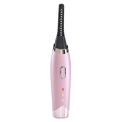 JUNKAI Heated Eyelash Curler, USB Rechargeable Electric Eyelash Curler for Quick Natural Curling,Long Lasting Eyelashes Curl Tool Valentine's Gifts for Girls