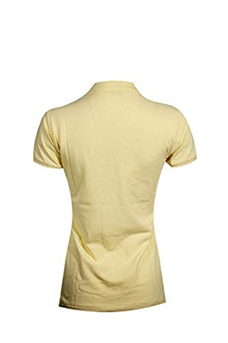 Image of Polo Ralph Lauren Women's Classic FIT Mesh Polo Shirt (Banana Peel (White Pony), Small)