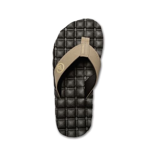 Image of Volcom Men's Recliner Sandals - Water-friendly Flip Flops With Recliner Comfort Foam Footbed