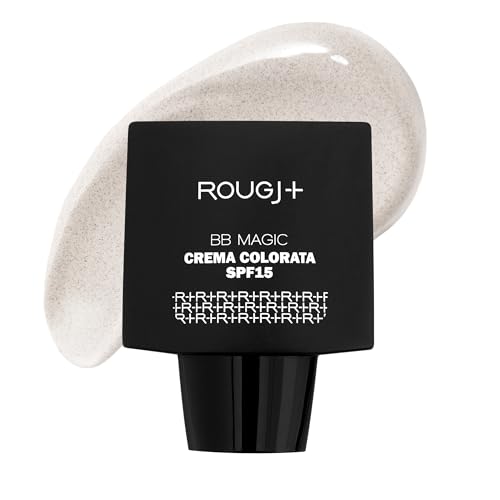 Rougj BB Magic SPF 15 - Crema Colorata Con Acido Ialuronico E Diamond Powder Uniforma Il Tono Idrata Protegge Dai Raggi UV Texture Leggera Auto Adattiva 25 ml - Made In Italy