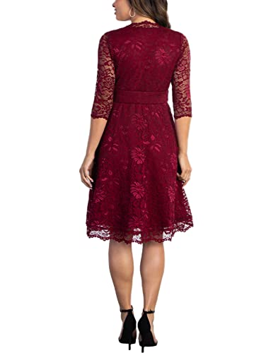 Image of Kiyonna Women's Plus Size Special Occasion Mademoiselle Lace Cocktail Dress
