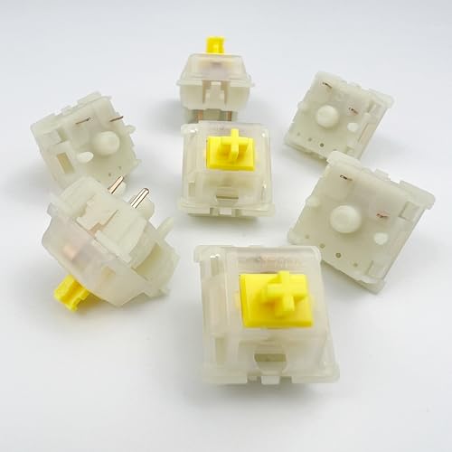 Image of Gateron Milky Yellow Pro V2 Linear Keyboard Switches Pre-lubed 5-Pin 50gf for All MX Mechanical Keyboard Game Keyboard(Milky Yellow Pro V2,36PCS)