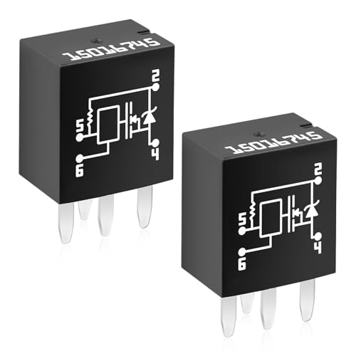 chaseroad 2 Pcs 601-218 15016745 Multi-Purpose Relay, 4-Pin Headlight Relay, Automatic, Automotive Accessory Power Relays, 10A Copper Normally Open Contacts