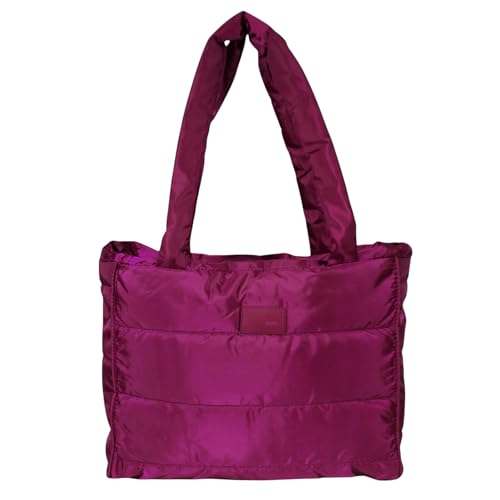Bolsa Feminina Tote Bag Casual Puffer Glow It By Mari Santos (Roxo)