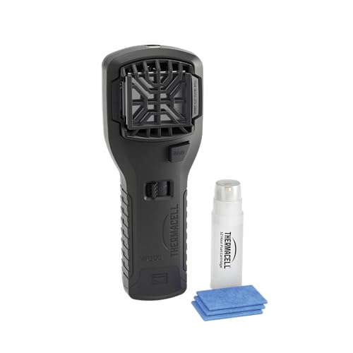 Thermacell MR300 Mosquito and Midge Protector Includes 3 x 4hr Mats and 1 x 12hr Cartridge Easy to Use, Highly Effective DEET-Free No Spray 20 sq m Zone of Protection - Graphite