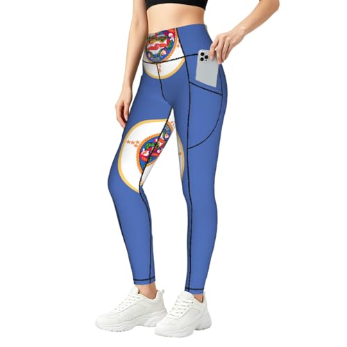 Leggings de Minnesota elásticos para mujer pantalones de entrenamiento antirrozaduras