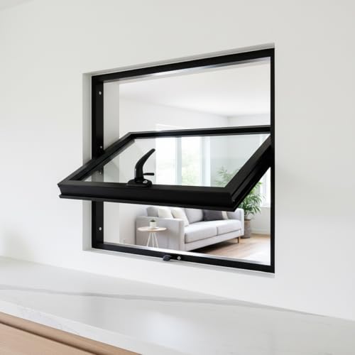 Ventana pivotante de aluminio de 30 mm con diseño minimalista y perfil ultrafino 3