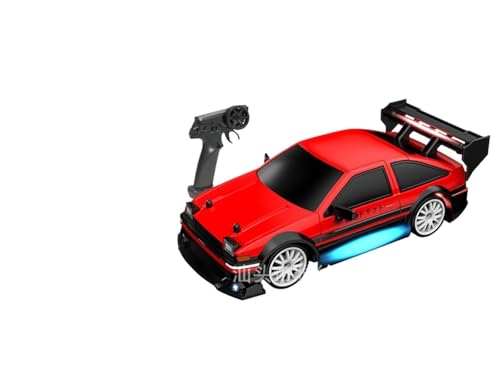 1/24 4WD RC�h���t�g ���[�V���O�J�[ �v���|�[�V���� 2.4GHz ���W�R�� �����\�^�C�� LED�t���J���[ ���C�g �ō����x30km/h 30���쓮 �o���[�^�[ 14�Έȏ� �z�r�[���f�� (���f��:8601)(8604�yRed�z)