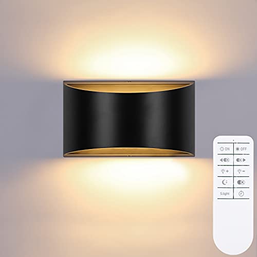 Lightess Led Wall Lights Indoor Up Down Wall Lamp Dimmable Wall Light With Remote 12W Aluminum Wall Light For Bedroom Living Room Hallway #TOP20
