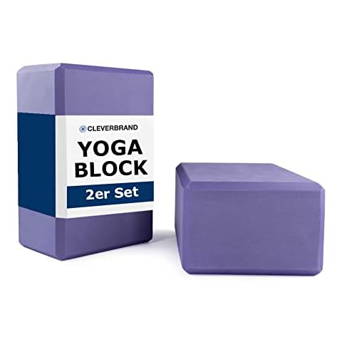 Cleverbrand Yoga Block 2er Set, stabil & rutschfest, aus Eva Schaum Cover