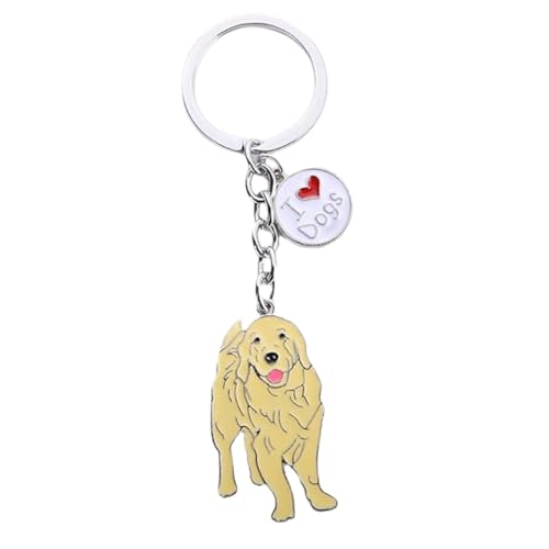 BECHANMIG Keychains,Lovely Dog Key-ring Portable Metal Keychain Keyring Key Decor