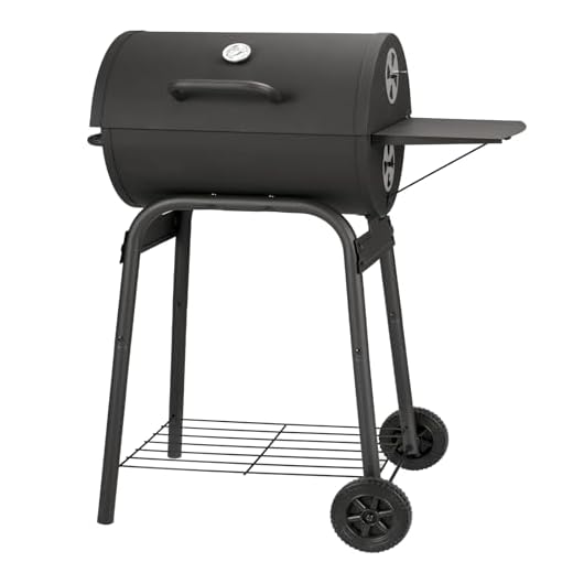 Kendane Barrel Charcoal Grill, Large Charcoal Grills with Side Shelf, Outdoor BBQ Grill,Perfect for Backyard Camping, Patio Parties, and Picnics