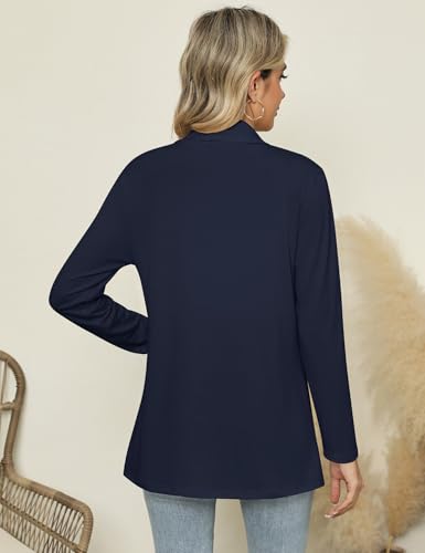 Image of Micoson Long Sleeve Lightweight Thin 2025 Summer Cardigan for Women Casual Loose Fit Kimono Cover Up with Pockets
