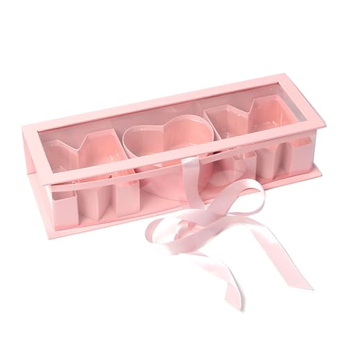 PANGBOER Elegante Caja De Flores Cartón En Color Alternativo con Carta Mamá para Día La Madre Arreglo Chocolate Y Dulces Soporte para Chocolate