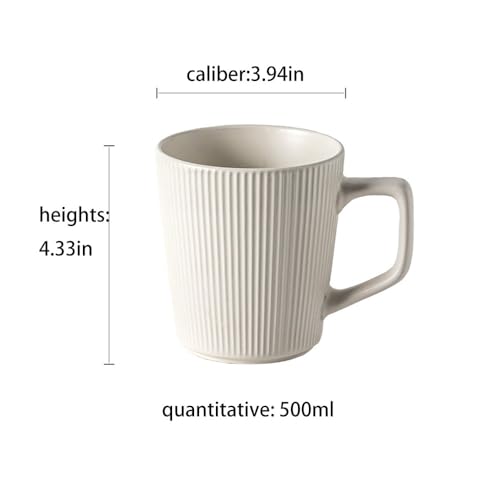 Cawein Urbanstrive 16,9 oz große Kaffeetasse mit Henkel Teetasse, Kaffeebecher, Becher, Teetassen mit Henkel, einfach und atmosphärisch, geeignet für den täglichen Gebrauch im Büro und als Geschenk, – Bild 2