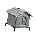 Baoblaze Outdoor Cat House Pet House Waterproof Windproof Weatherproof Cat Tent Pet Supplies for Winter Patio Community Porch Backyard, XL