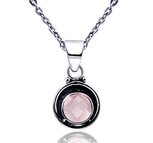 Preisvergleich Produktbild Rosenquarz-Silber Anhänger