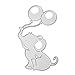 Lankater Elephant Coupe Dies Pochoirs DIY Scrapbooking Embosser Modèle de Douche de bébé Décoration