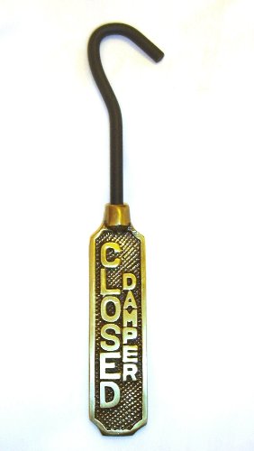 Metal Fireplace Damper Pull With Solid Brass Handle #TOP2