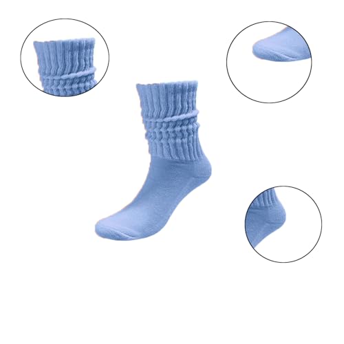 Image of Slouch Socks Women Thigh High Socks Soft Scrunch Crew Socks Casual Socks Size 6-11
