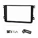 Produktbild tomzz Audio 2457-000 Doppel DIN Radioblende Set kompatibel mit VW Golf 5 V 6 VI Touran Passat 3C Caddy EOS Skoda Octavia mit Quadlockadapter ISO Fakra Antennen Phantomspeisung ISO DIN