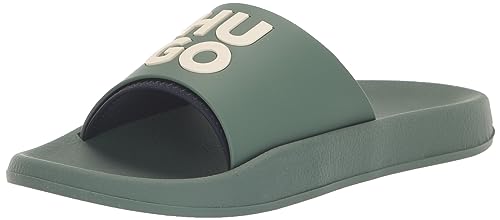 Image of HUGO Men's Stacked Logo Slide Sandal