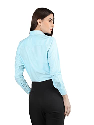 Image of CHKOKKO Women Solid Polycotton Regular Formal Shirt