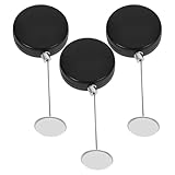 Ciieeo Lot de 3 Boîtiers Antivol Câble Rétractable en Acier de 1 Mètre Boucle Verrouil...
