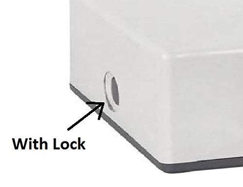 Image of KWEL ABS-Plastic Heavy Duty Table Top Dispenser with Lock for Home Office Bathroom (Free 100 Tissue Pcs) (White Color)
