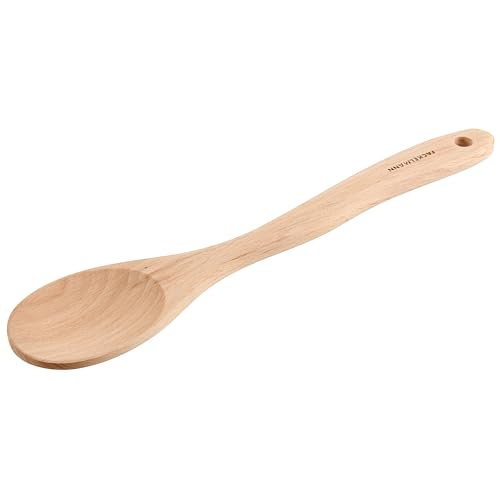 Fackelmann Cucchiaio da cucina, in legno di faggio naturale, Utensile da cucina resistente per mescolare, servire e cucinare, ottimo per pentole antiaderenti, non rovina le superfici, dimensioni 30 cm