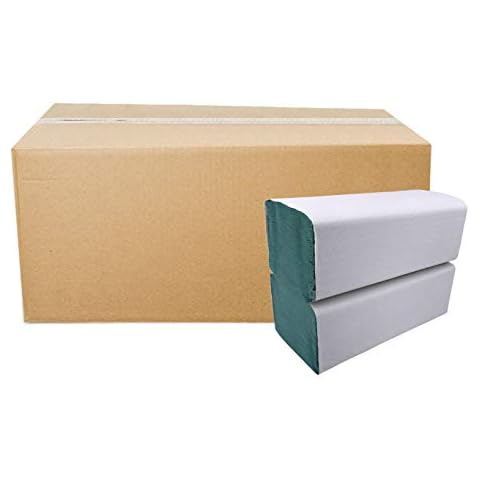 Falthandtücher Grün Premium | 5.000 Blatt | Recycling 1-lagig 25 x 23 cm | ZZ/V-Falz Papierhandtücher geeignet für Handtuchspender | Ideal für Gastronomie, Krankenhäuser, Praxen uvm Cover