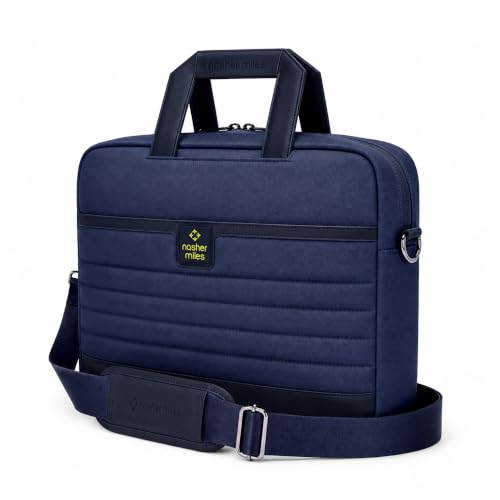 Image of Nasher Miles Briefcase & Messenger Bag | Lightweight PU & Polyester with Adjustable Strap, Fits Laptop | Ideal for Office & Travel | for Men & Women