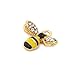 Honbay 10PCS Enamel Bee Charm Pendants with Crystal for Jewelry Making or DIY Crafts