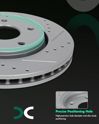 Image of SCITOO Front Brake Rotors 2x Drilled & Slotted Brakes Rotor:53051