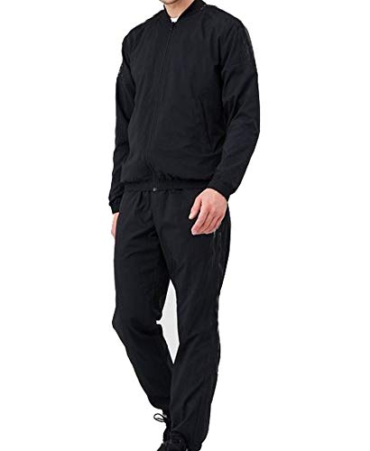 COOFANDY Men's Active Trainning Performance Track Suits Casual Lightweight Sports Athletic Set Black